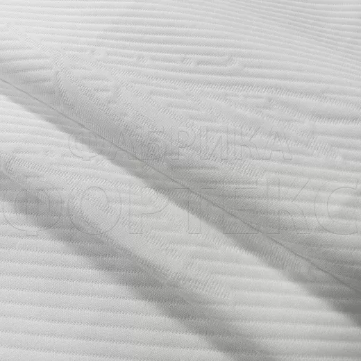 Трикотажное полотно X-015 FS белого цвета с природным рисунком