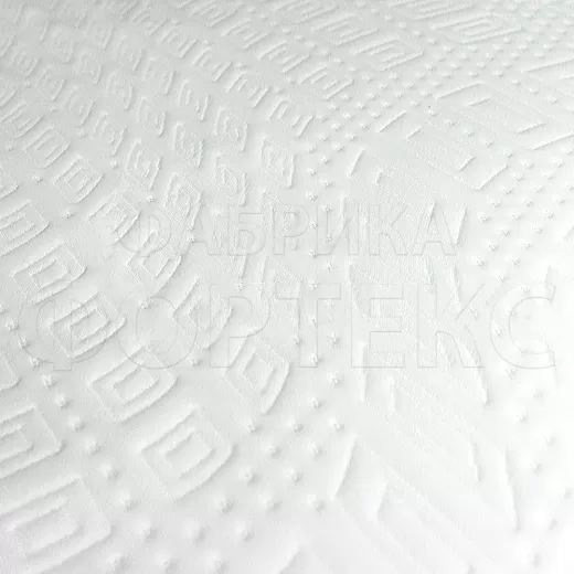 Трикотажное полотно BT015 180 FS белого цвета с абстрактным рисунком