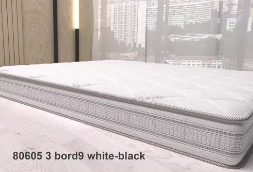 Ткань жаккард полиэстер 80605 3 bord9 white-black