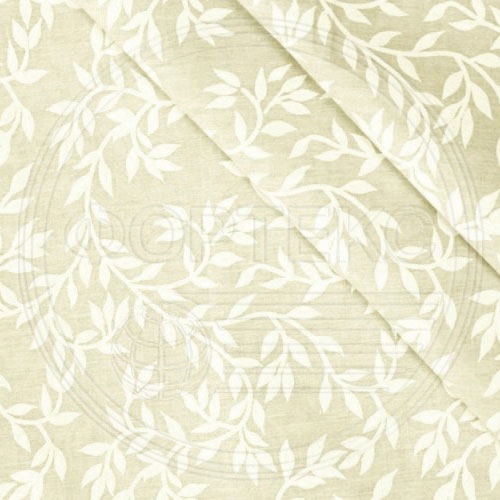 Поликоттон «белое на белом» 01-007 beige бежевый, рисунок веточка