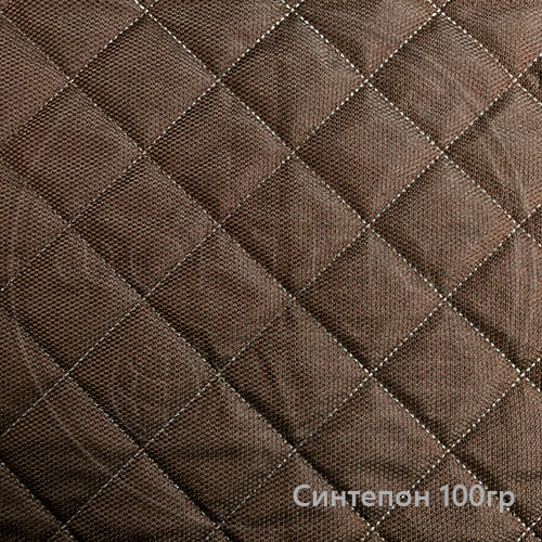 Термостежка №601, ромб, жаккард 16D021-BROWN border, синтепон 100