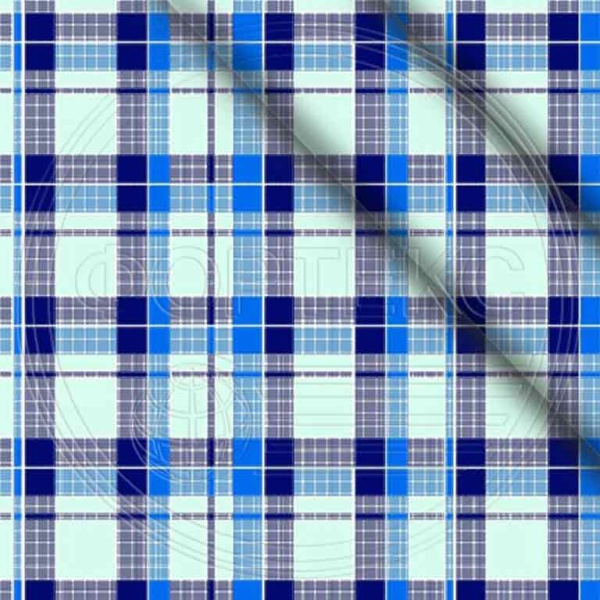 Полиэстер 55 гр. ZAI-215937 оттенки синего, клетка