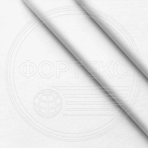 Ткань Тик хлопок однотонный 3A9 white белый, без рисунка