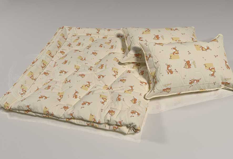 Поликоттон набивной оптом 01-983 beige А, ослики