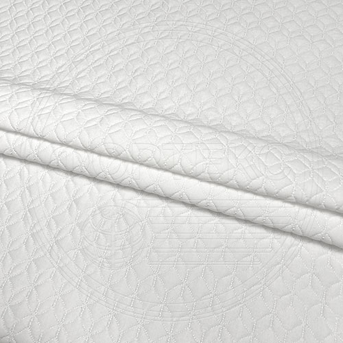 Трикотажное полотно FRTX 25 042 Флора Белый с геометрическим рисунком в цвет ткани