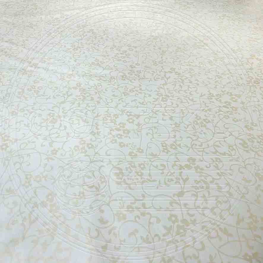 Тик смесовый набивной с напылением A1-100 white мелкий цветочный рисунок проекция