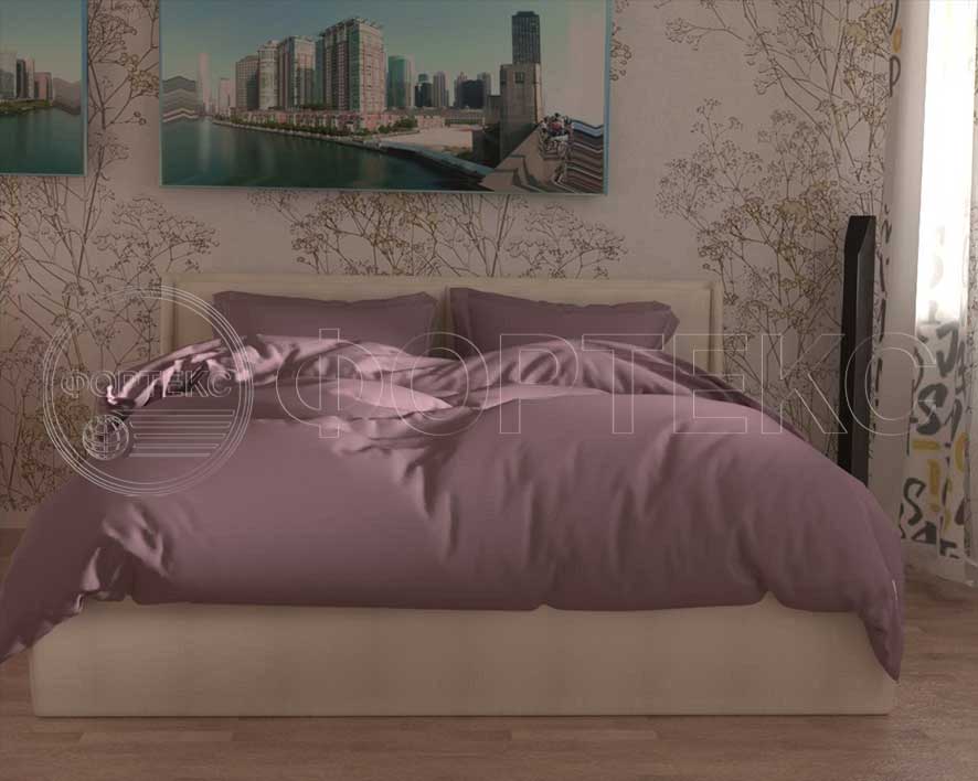 Ткань Твил-сатин гладкокрашеный Elderberry, оттенки розового, интерьер