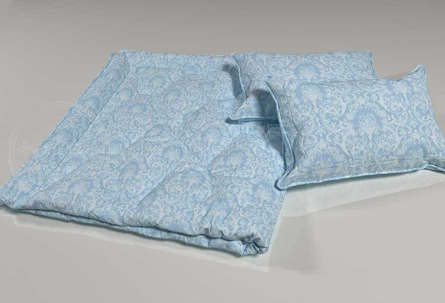 Ткани для постельного белья оптом Поликоттон 019-1001 blue купить ОПТОМ Фортекс