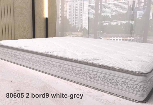 Жаккард полиэстер 80605 2 bord9 white-grey для матрасов