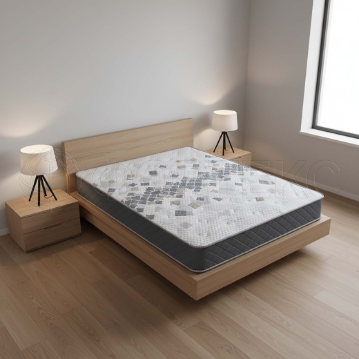 Трикотаж Фабрики Матрасная ткань Кубики F037 черно-коричневый купить ОПТОМ Фортекс