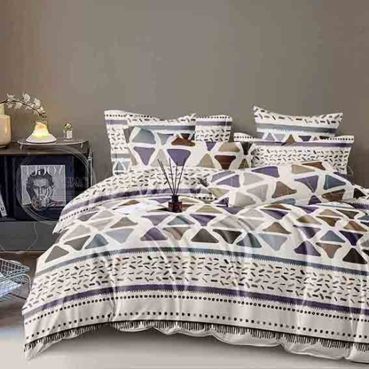 Сатин набивной 219-6051 main цветной с геометрическим рисунком