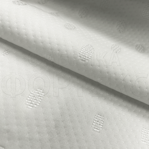 Трикотажное полотно ST 043-1-0-180 FS белого цвета с минималистичным абстрактным узором