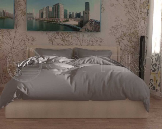 Твил-сатин гладкокрашеный Silver Sconce серый, интерьер