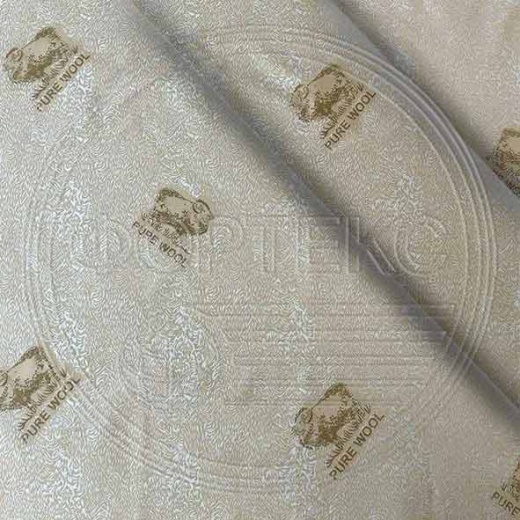 Ткань Тик полиэстер 1026 Sheep pure silver оттенки коричневого, овцы