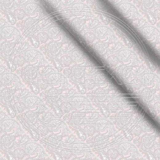 Тик смесовый набивной A1-9586 pink розовый, мелкие огурцы