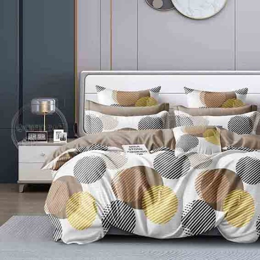 Сатин набивной 219-076 main цветной с крупным геометрическим рисунком