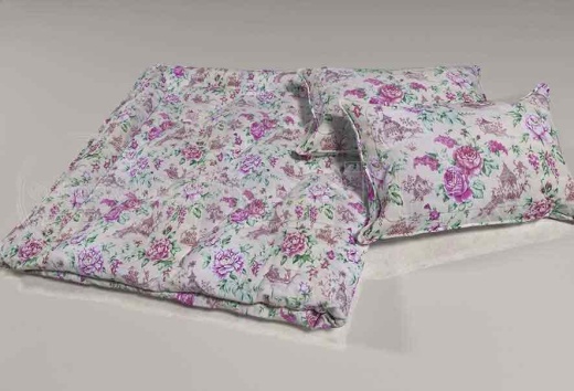 Тик смесовый набивной A1-7493 beige бежевый, цветочный рисунок, интерьер