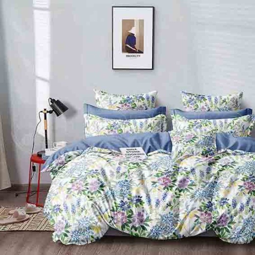 Сатин набивной 219-0858 main цветной с цветочным рисунком