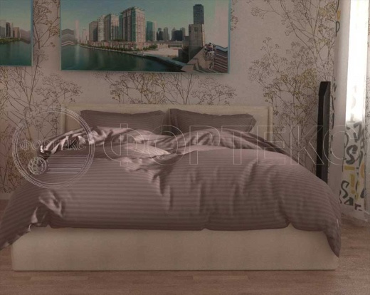 Страйп Сатин 79-1*1 Antler оттенки красного, интерьер