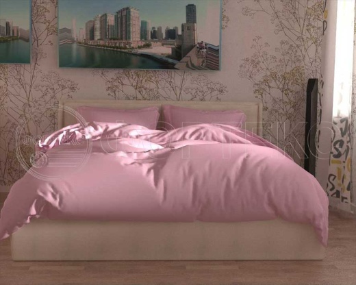 Ткань Сатин гладкокрашеный 20F-Pink Lady розовый, интерьер