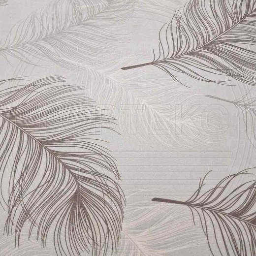 Микрофайбер набивной-пигмент серый 5BJ-1532 принт перо