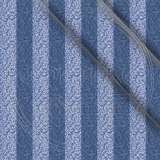 Ткань полиэстер набивной 55 гр. ZAF-195037 синий, полоса