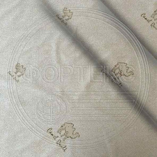 Ткань Тик полиэстер 1046 Camel quilt silver оттенки коричневого, верблюды