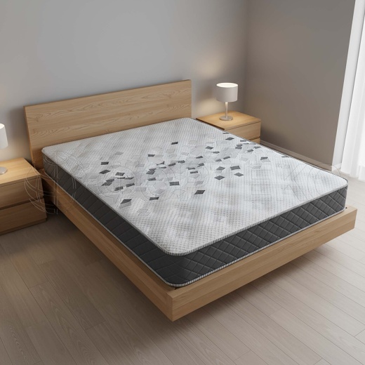 Матрасные комплектующие Матрасные ткани Трикотаж Матрасная ткань Кубики F037 серый купить ОПТОМ Фортекс