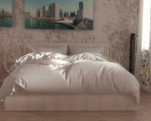 Страйп Сатин 7A9-3*3 White белый, интерьер