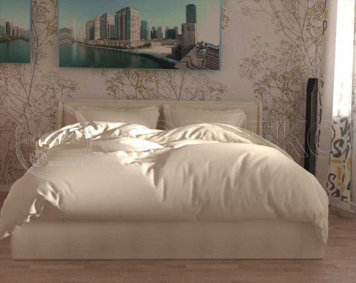 Ткань Твил-сатин гладкокрашеный Whisper White оттенки бежевого, интерьер