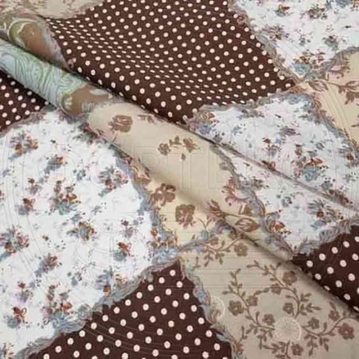 Микрофайбер набивной-пигмент коричневый 5BJ-1926-9 Пэчворк