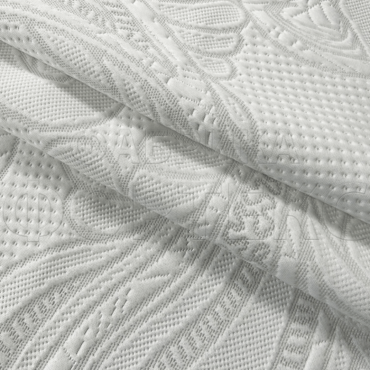 Трикотажное полотно PAISLEY SANTA FS белого цвета с цветочным узором