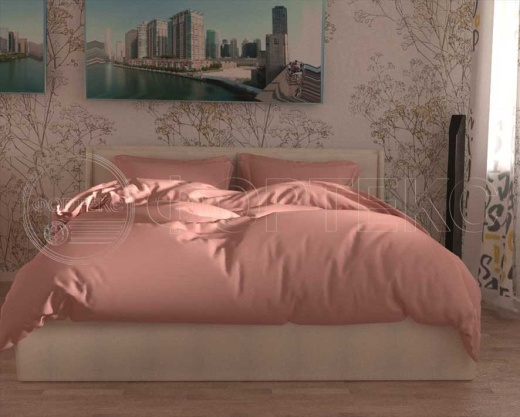 Твил-сатин гладкокрашеный Mellow Rose оттенки розового, интерьер