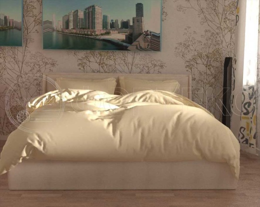 Твил-сатин гладкокрашеный Afterglow без рисунка, интерьер