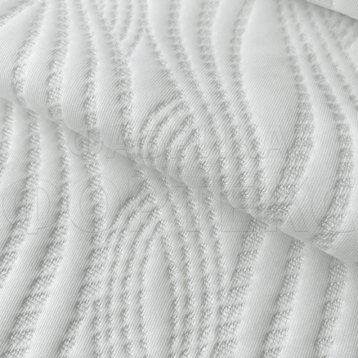 Трикотажное полотно ST 07-1-0-280 FS белого цвета, рисунок абстракция