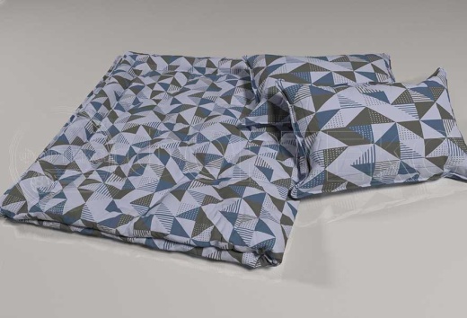 Микрофибра набивная цветная 5BJ-1762 с геометрическим рисунком