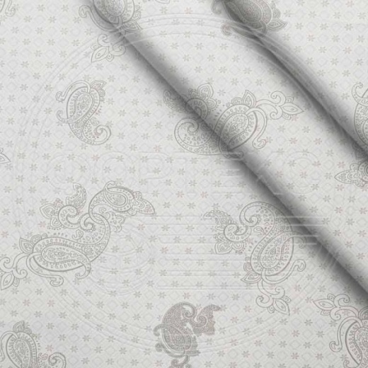 Ткань Тик хлопок набивной 3A9-14056 оттенки бежевого, огурцы