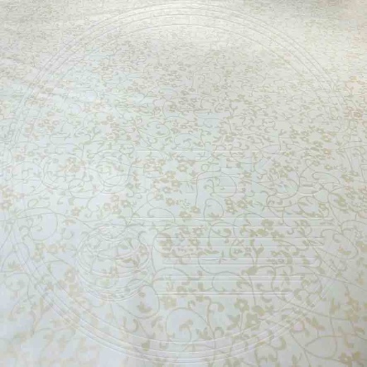 Тик смесовый набивной с напылением A1-100 white мелкий цветочный рисунок проекция