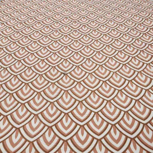 Микрофайбер набивной бежевый 5BJ-2169, принт чешуя