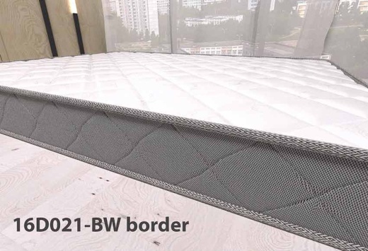Жаккард полиэстер 16D021-BW border для матрасов