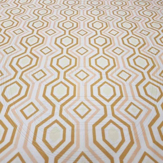 Микрофайбер набивной-пигмент 5BJ-1442 беж. с геометрическим принтом