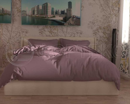 Ткань Твил-сатин гладкокрашеный Elderberry, оттенки розового, интерьер